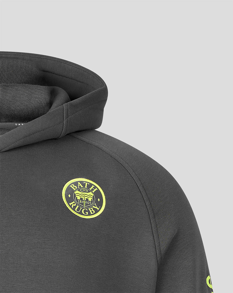 Bath Rugby Herren 2026/27 Travel Adapt Fleece Hoodie - Gunmetal