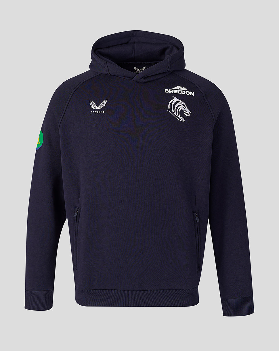 Leicester Tigers Heren 2026/27 Travel Hoodie - Marineblauw