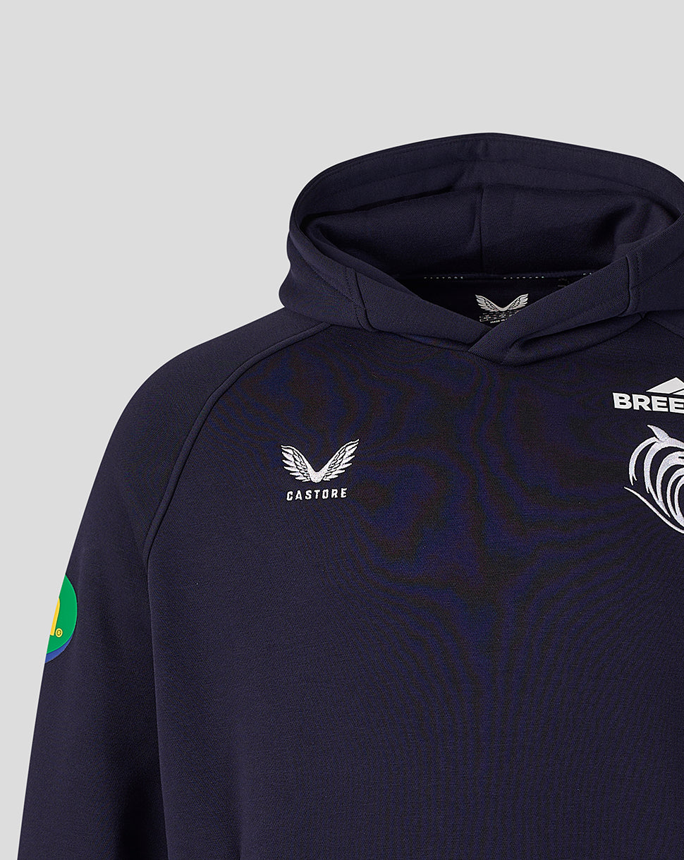 Leicester Tigers Heren 2026/27 Travel Hoodie - Marineblauw