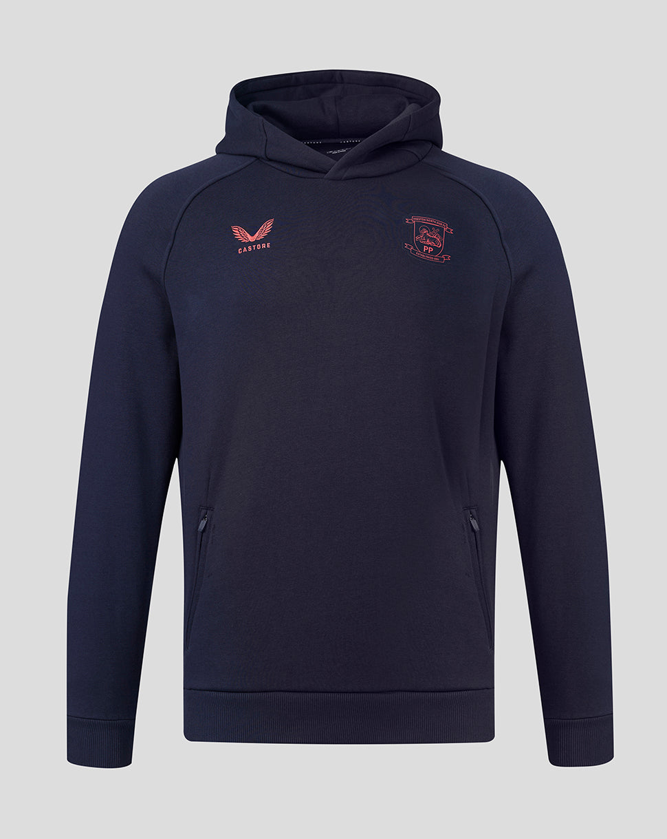 Sudadera con capucha Preston North End Hombre 26/27 Travel Adapt Polar - Azul marino