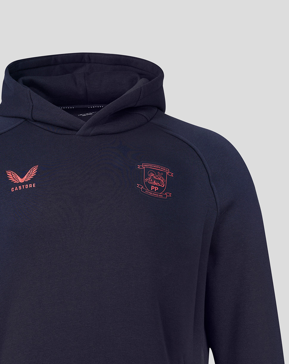 Sudadera con capucha Preston North End Hombre 26/27 Travel Adapt Polar - Azul marino