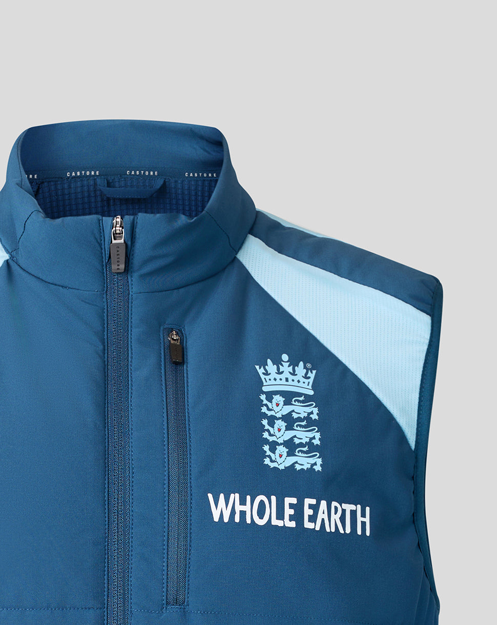 England Cricket heren 26/27 Training lichtgewicht bodywarmer - Blauw