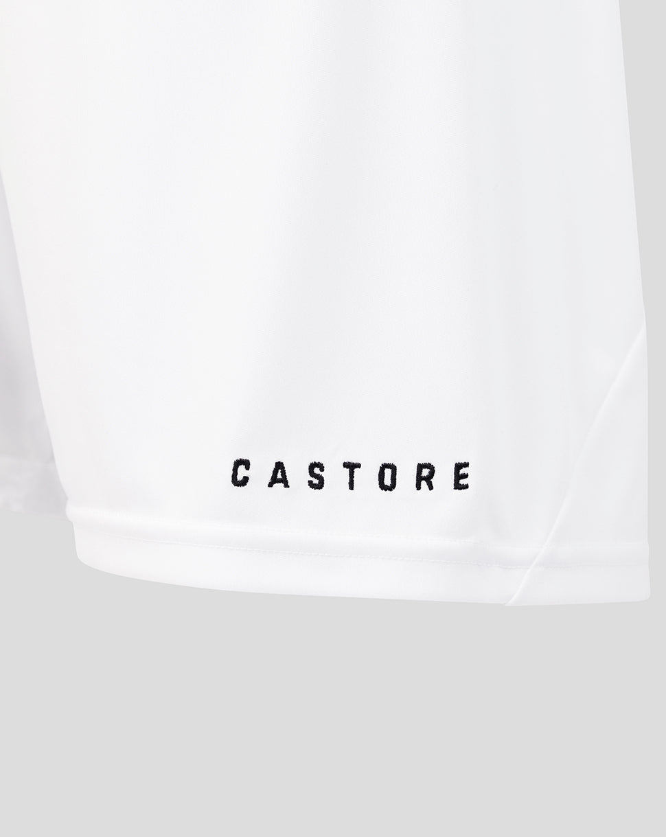 White shorts with 'CASTORE' logo on a white background