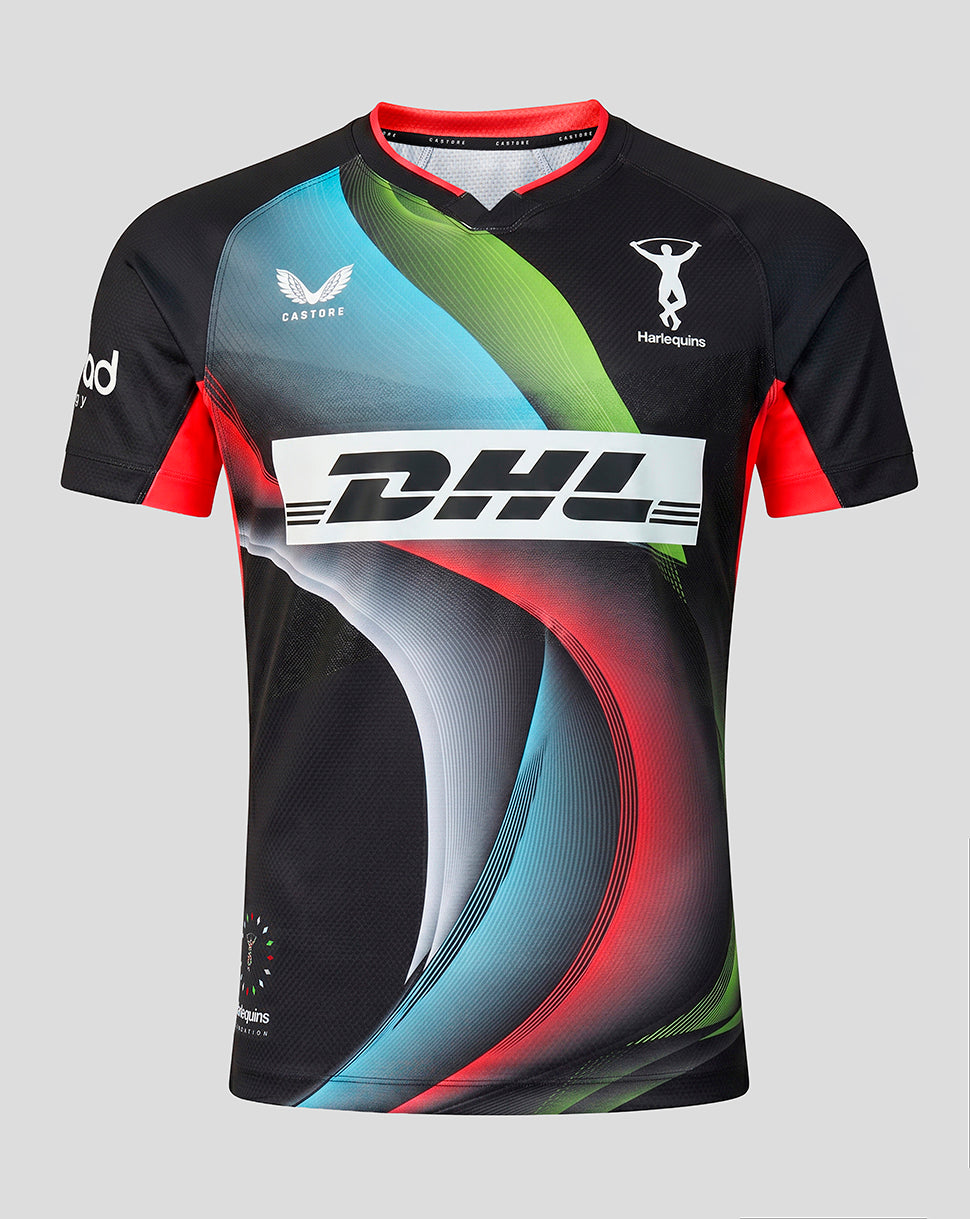 Camiseta Harlequins Hombre 2026/27 Tercera Pro - Negro/Multicolor