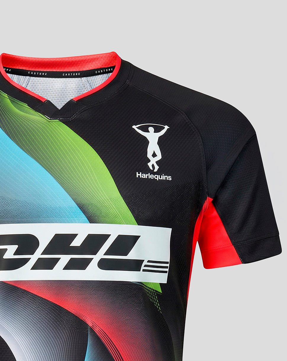 Camiseta Harlequins Hombre 2026/27 Tercera Pro - Negro/Multicolor