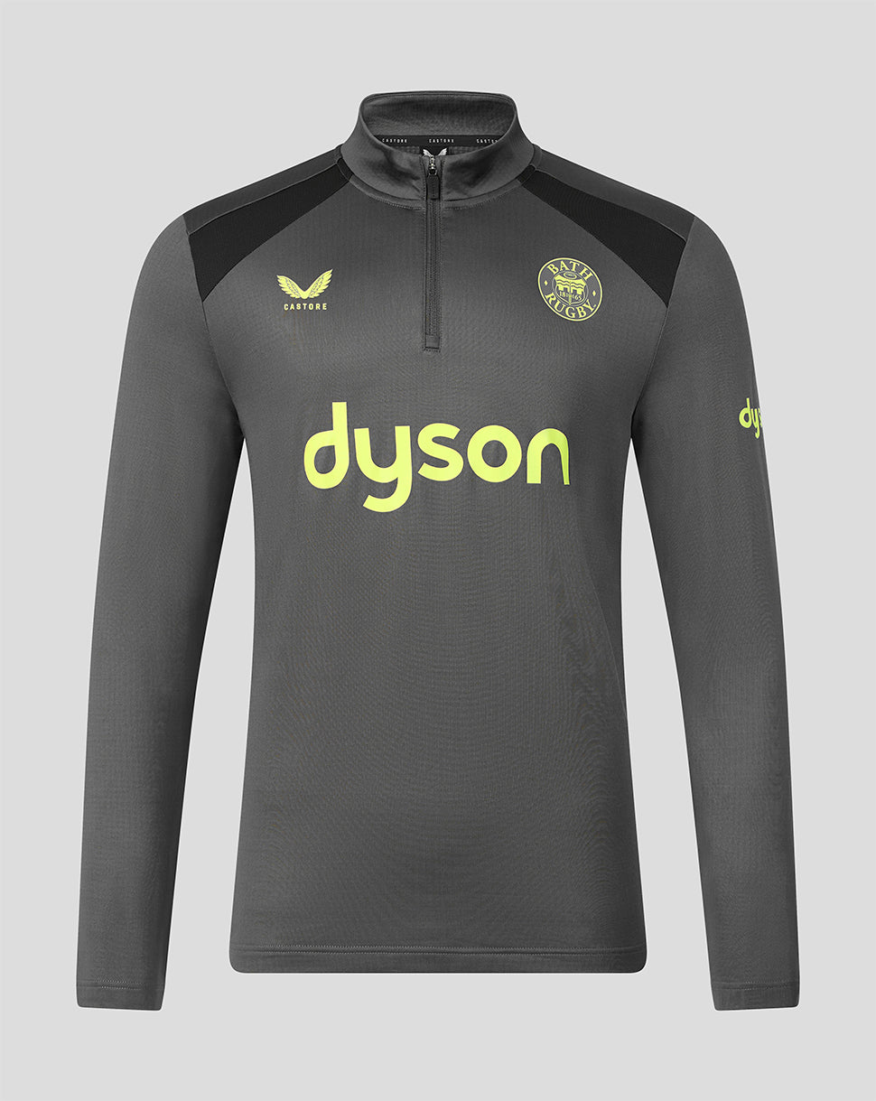 Bath Rugby Men's 2026/27 Training Quarter Zip - Gunmetal/Black