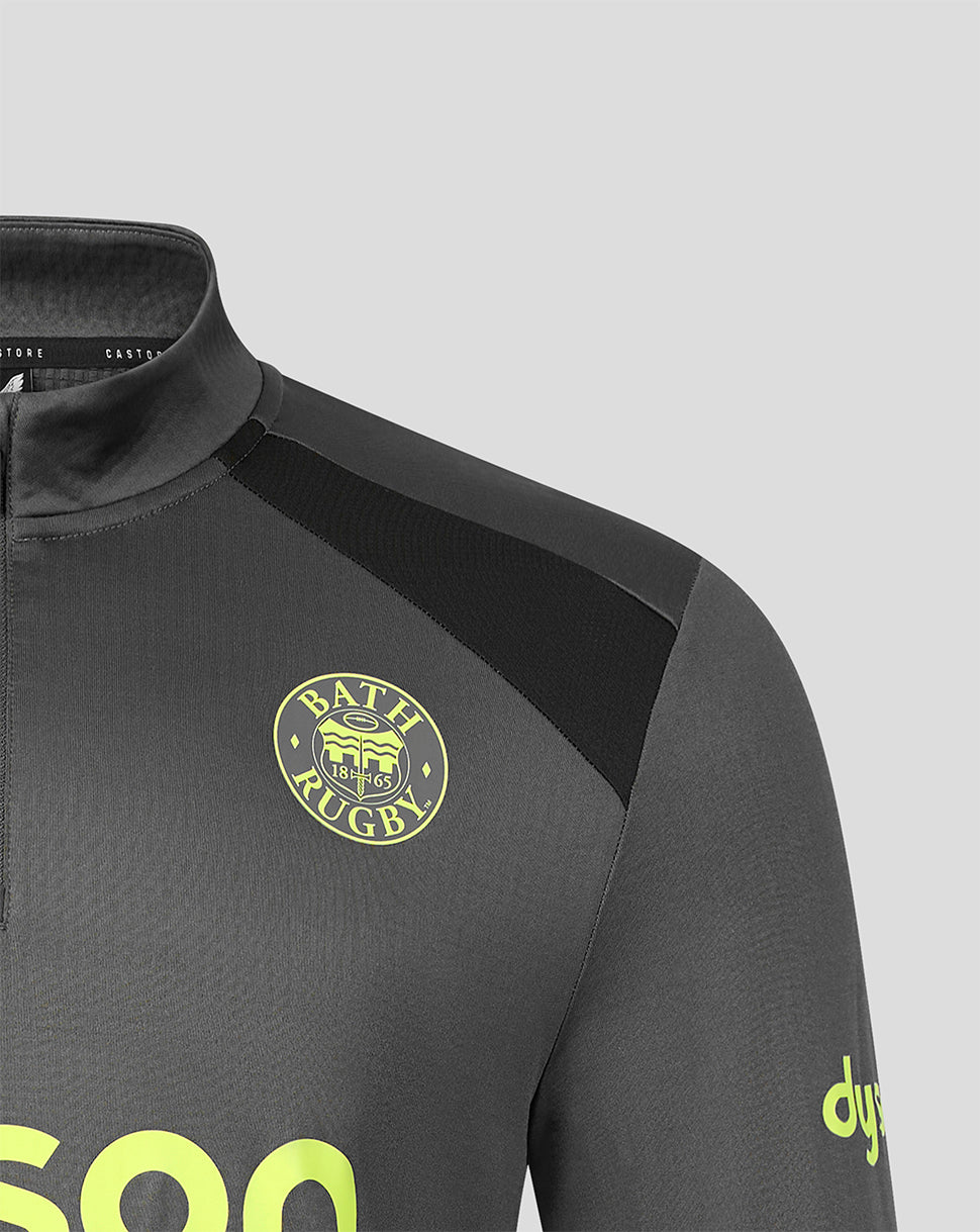 Bath Rugby Men's 2026/27 Training Quarter Zip - Gunmetal/Black