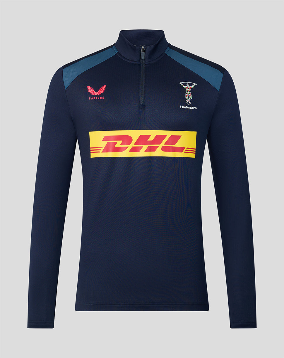 Prenda de entrenamiento Harlequins 2026/27 con media cremallera de hombre - Azul marino
