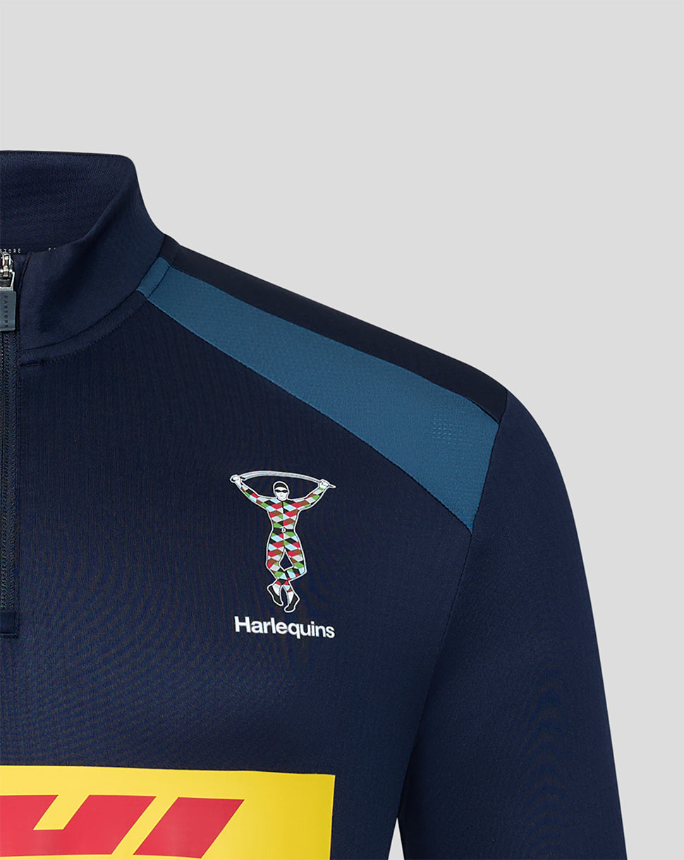 Prenda de entrenamiento Harlequins 2026/27 con media cremallera de hombre - Azul marino