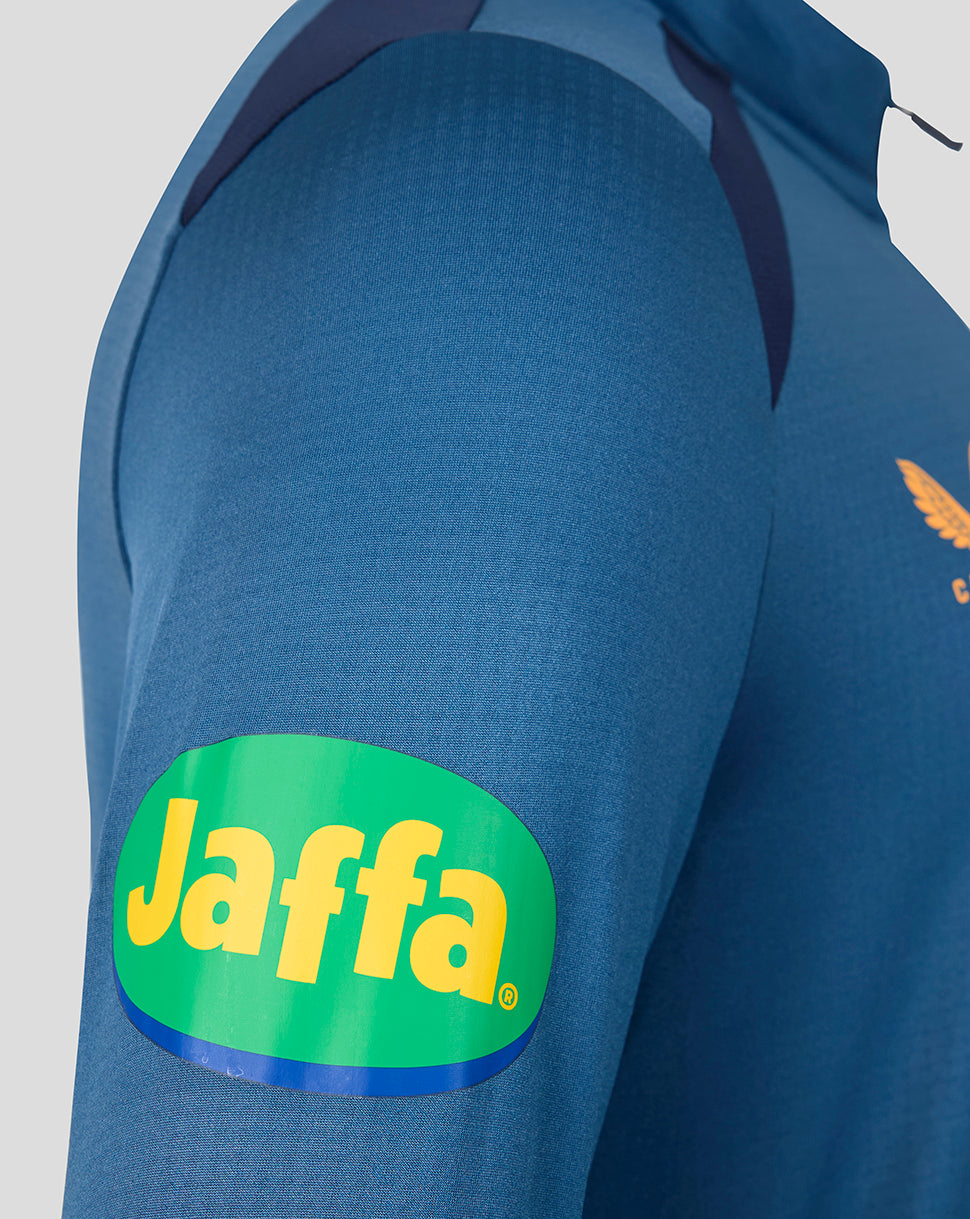 Leicester Tigers heren 2026/27 Training 1/4 zip top – blauw - Blauw