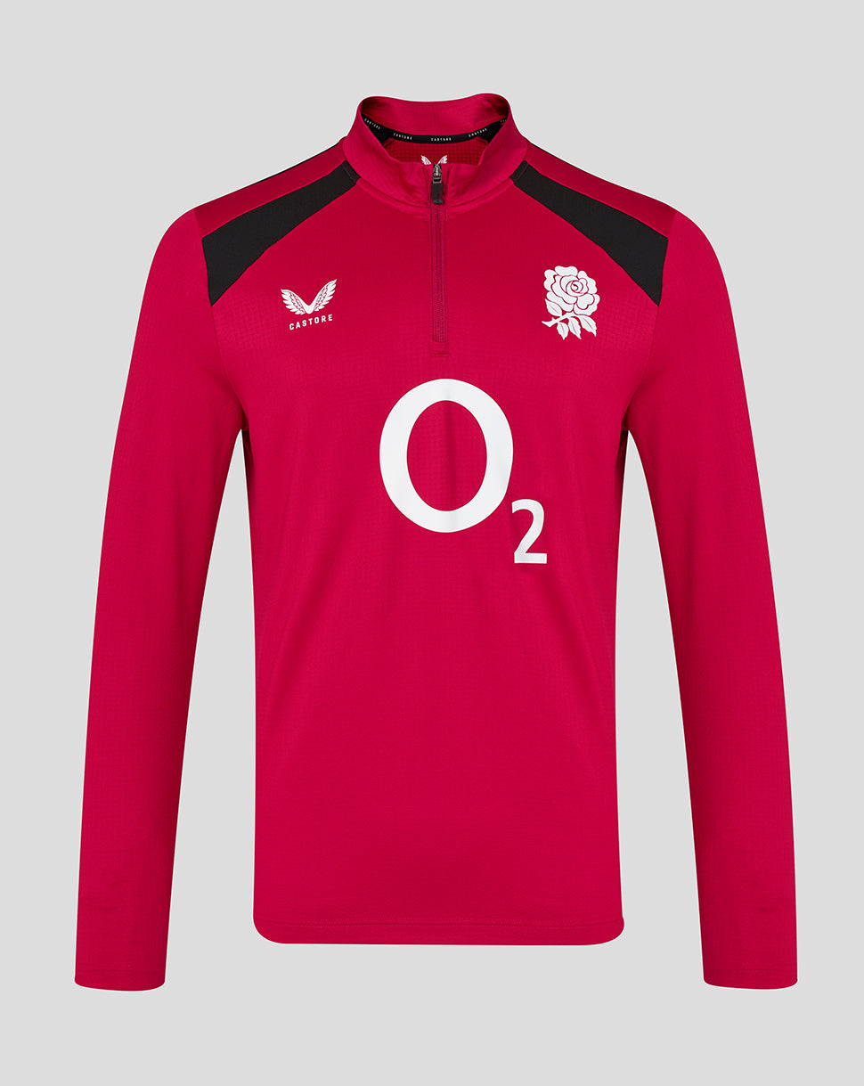 England Rugby Herren 26/27 Training Midlayer Oberteil – Rot - Rot