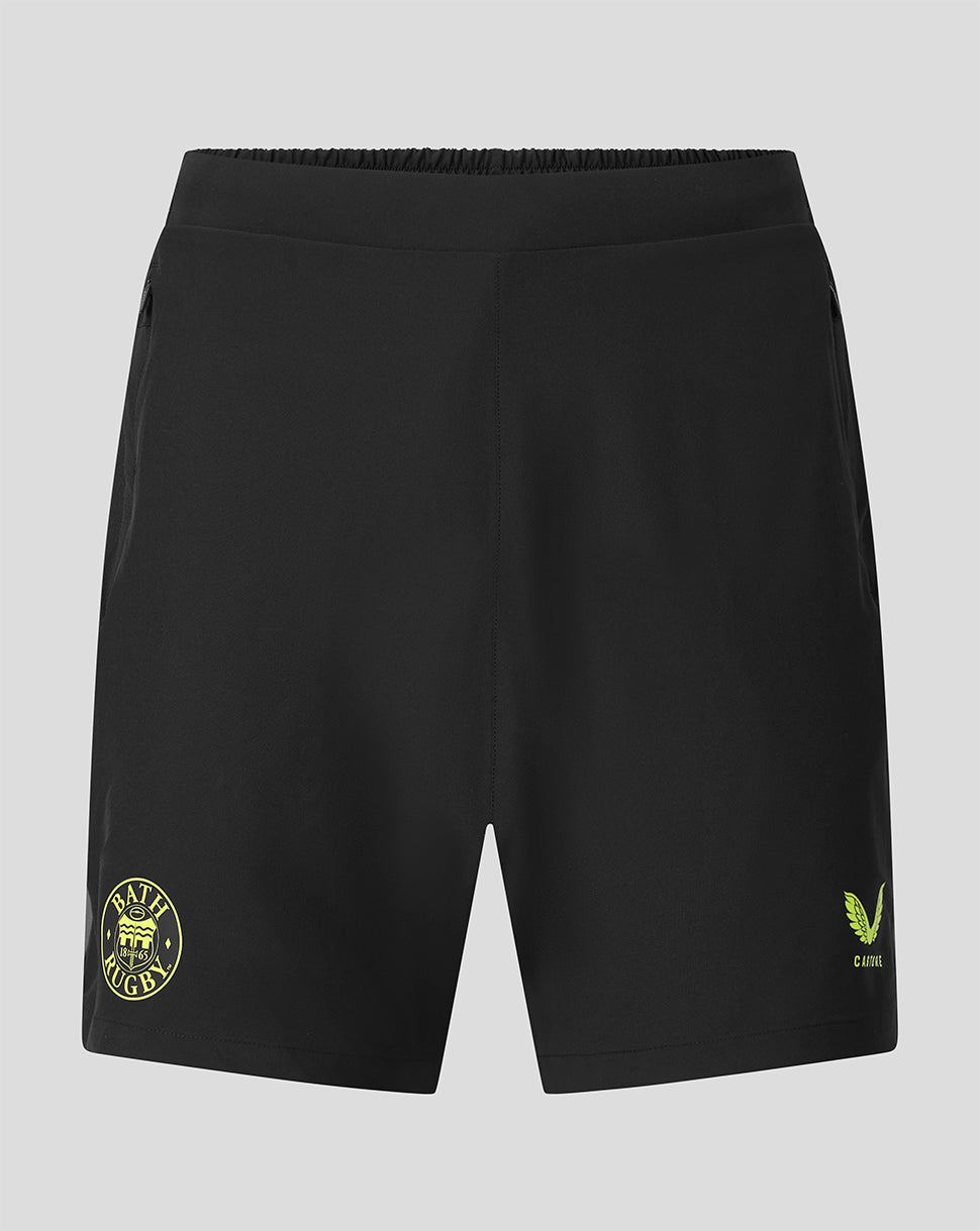 Bath Rugby Men's 2026/27 Training Shorts - Pockets - Black/Gunmetal