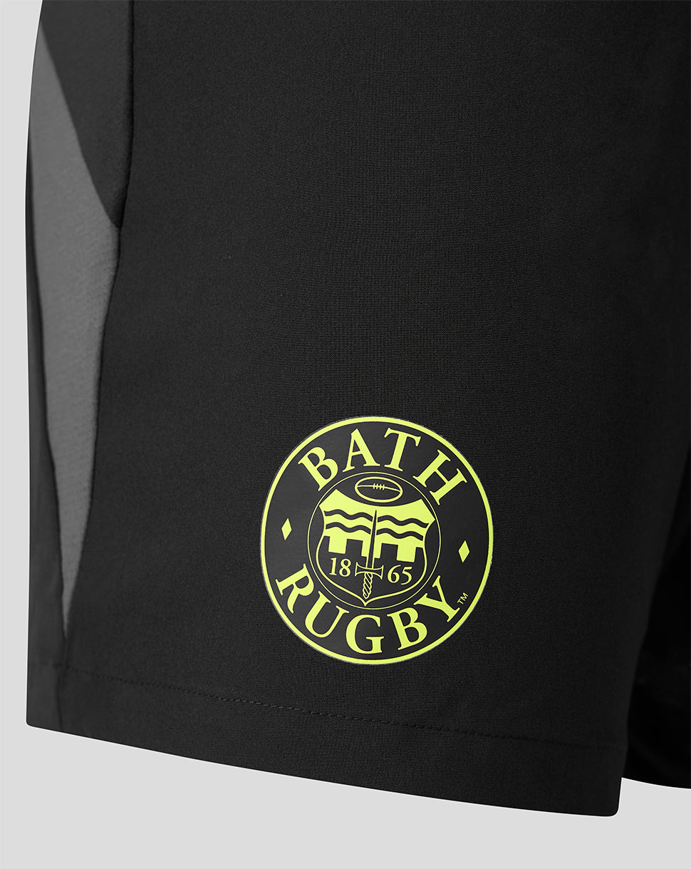 Bath Rugby Men's 2026/27 Training Shorts - Pockets - Black/Gunmetal