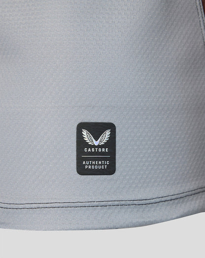 Gray fabric with a Castore logo patch on a white background
