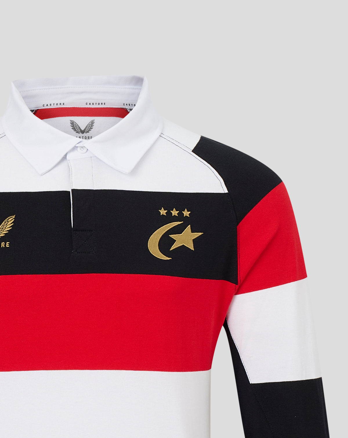 Saracens Heren 2026/27 150 Anniversary Classic shirt met lange mouwen - Wit - Wit/Zwart/Rood