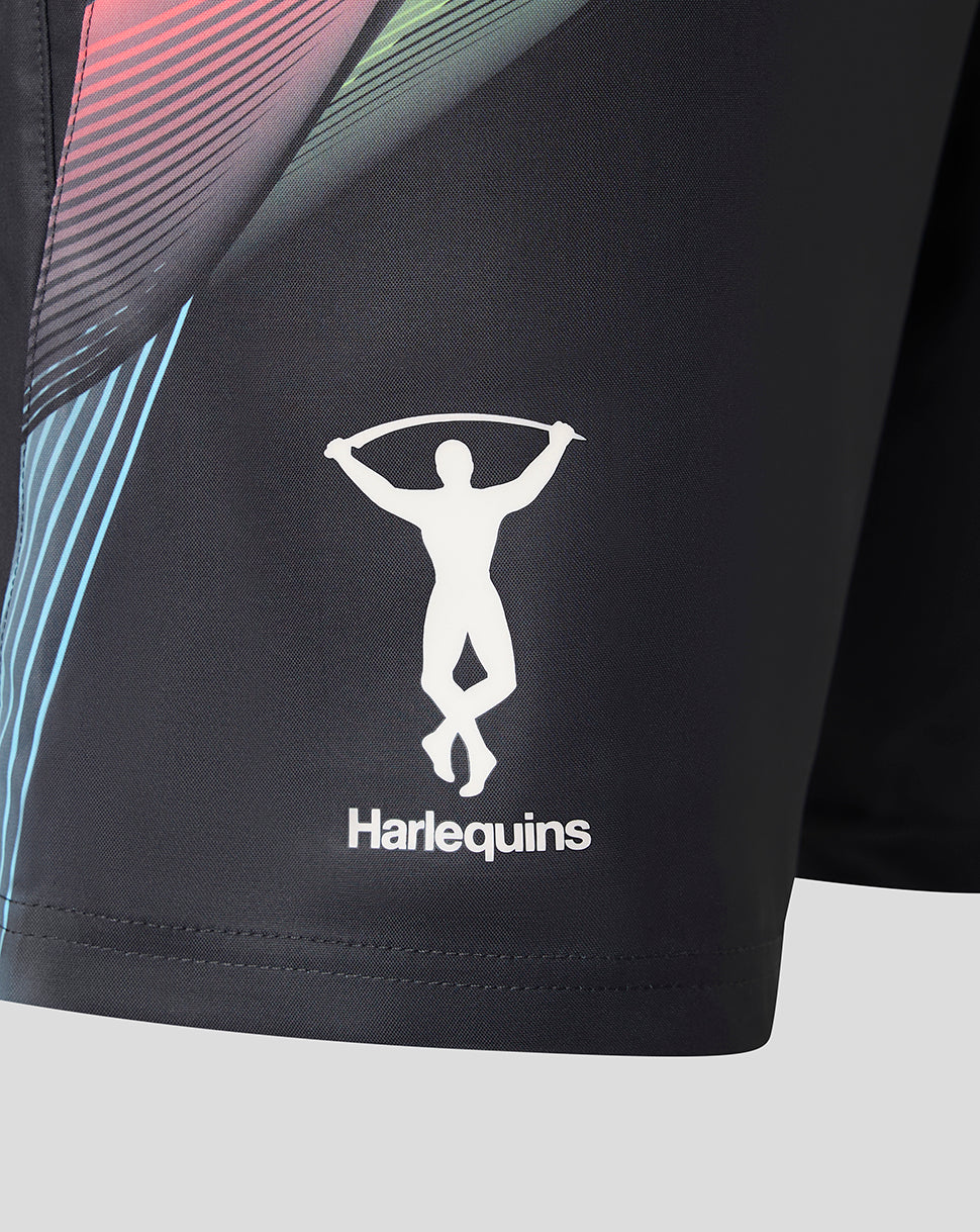 Harlequins Heren 2026/27 Derde Replica Short - Zwart/Meerkleurig