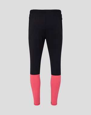 Black and pink leggings on a gray background