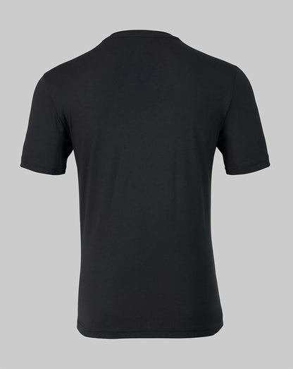 Black t-shirt on a gray background