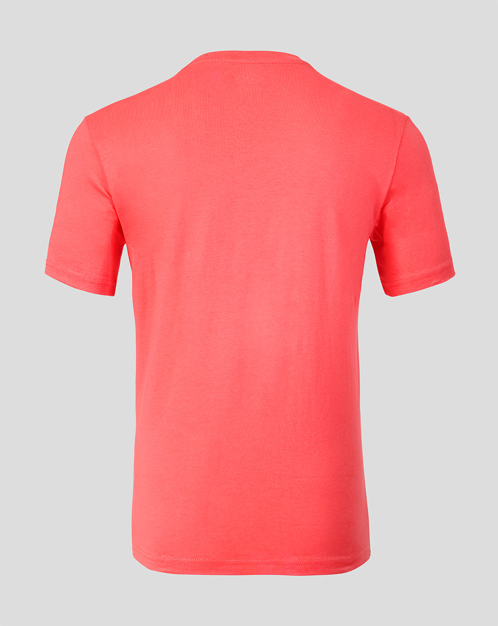 Red t-shirt on a gray background