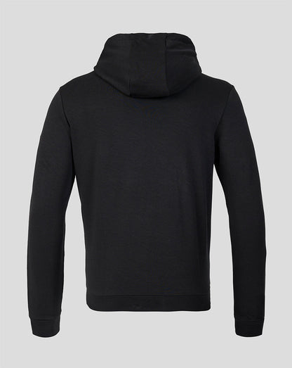 Black hoodie on a light gray background