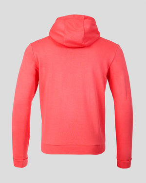 Red hoodie on a gray background