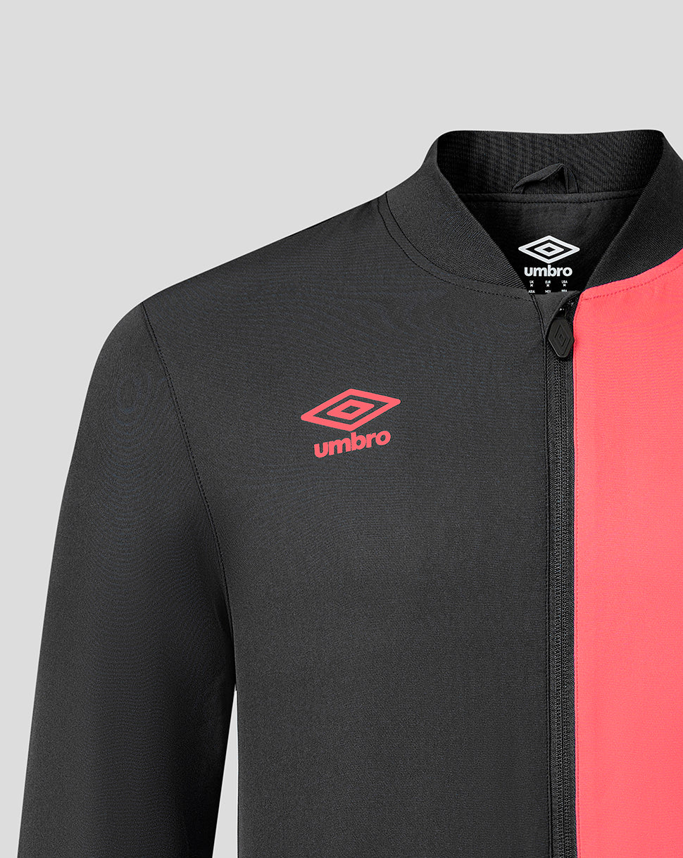 Rangers FC Men's 2026/27 Presentation Woven Jacket - Caviar - Coral