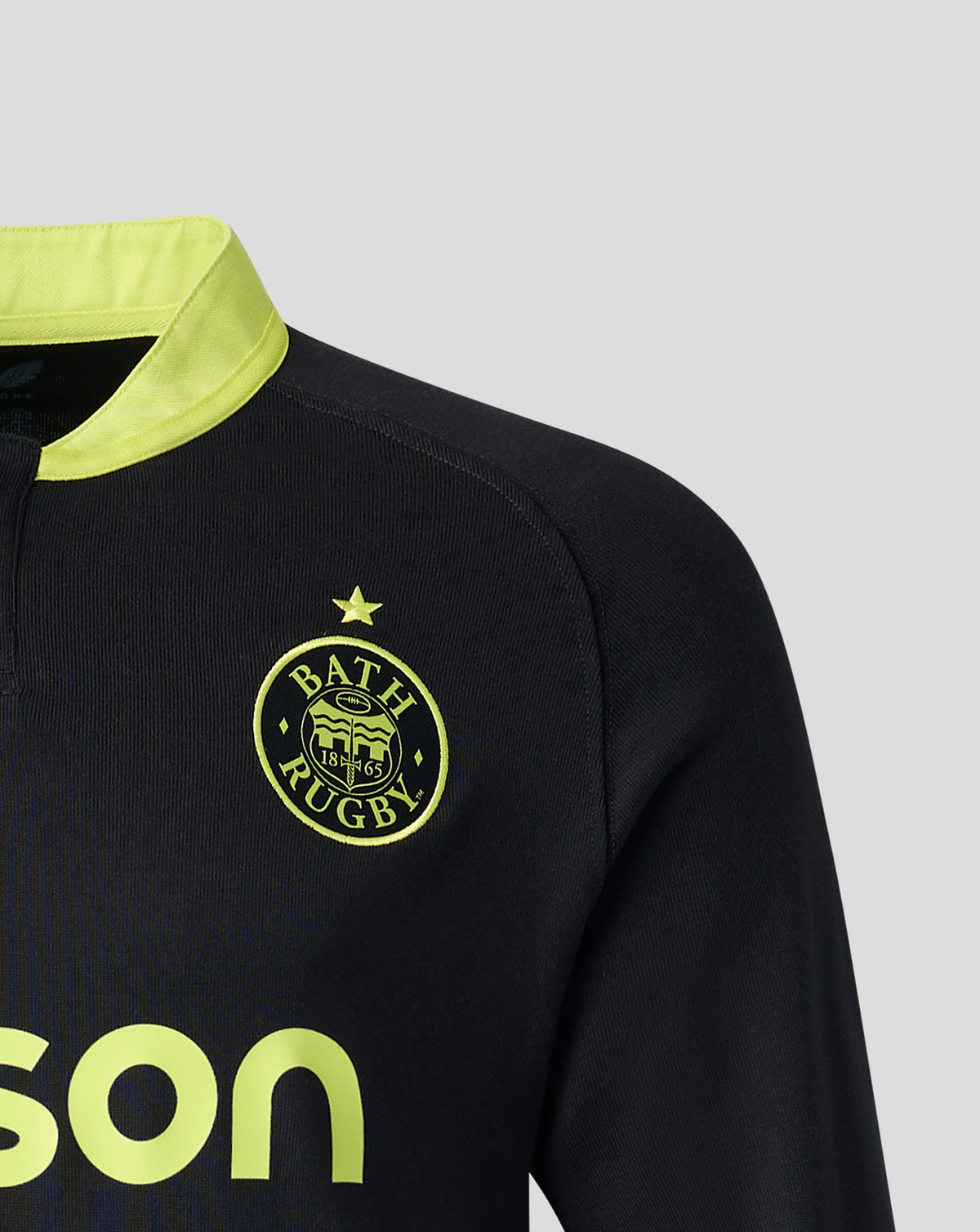 Bath Rugby Camisa clásica europea de manga larga para hombre 2026/27 - Negro