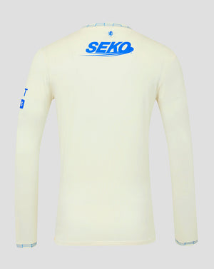 Light yellow long-sleeve shirt with 'SEKO' branding on a gray background