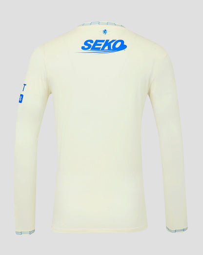 Light yellow long-sleeve shirt with 'SEKO' branding on a gray background