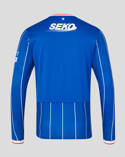 Blue sports jersey with 'SEKO' branding on a gray background