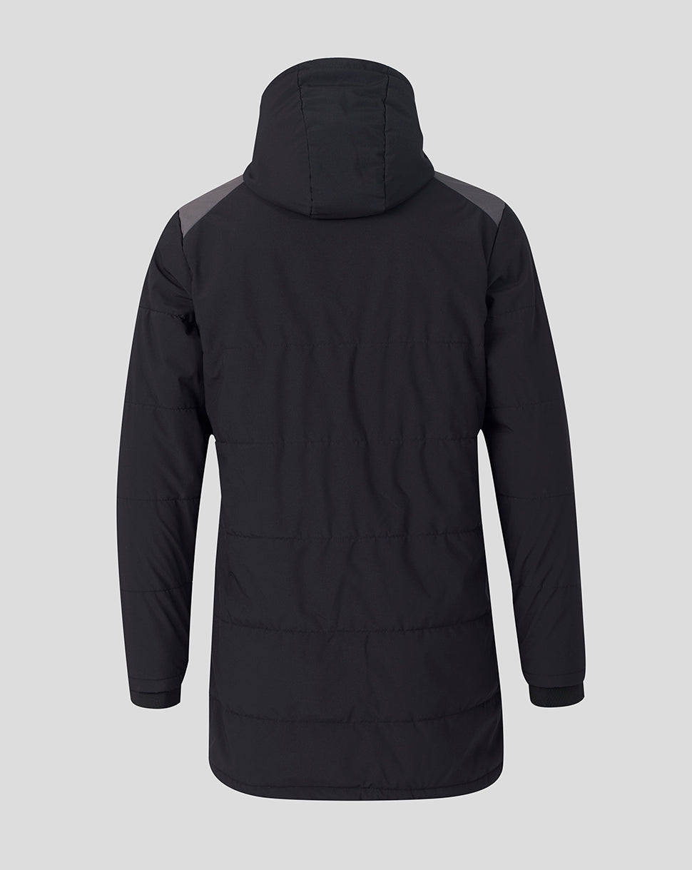 Saracens Unisex 2026/27 Training Padded Jacket - Black - Black/Grey
