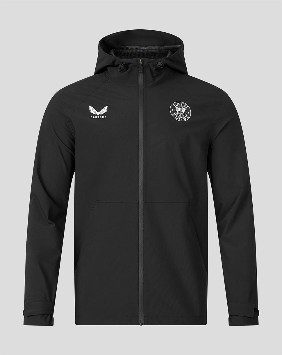 Bath Rugby Unisex 2026/27 Training Regenjacke - Schwarz