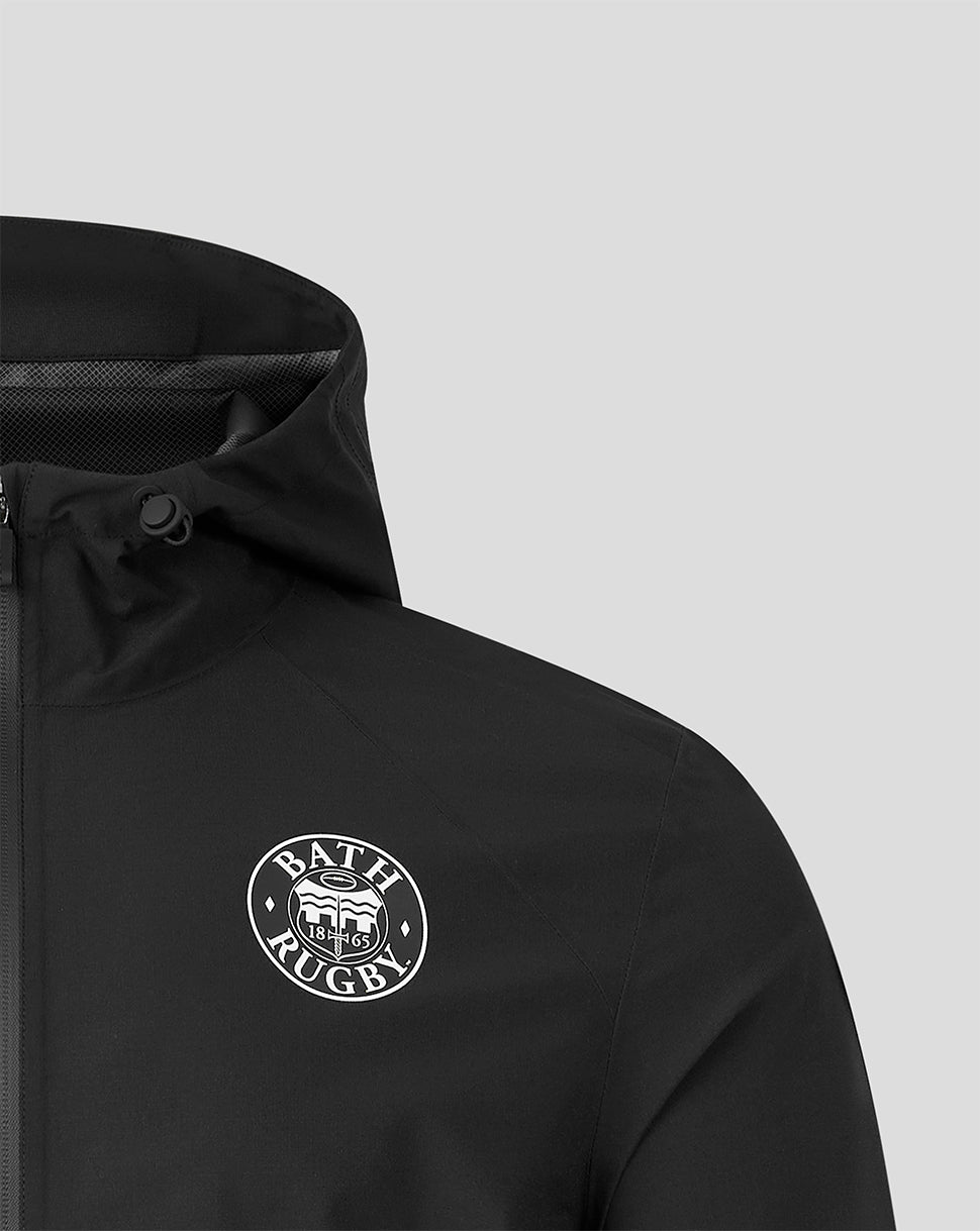 Bath Rugby Unisex 2026/27 Training Regenjacke - Schwarz
