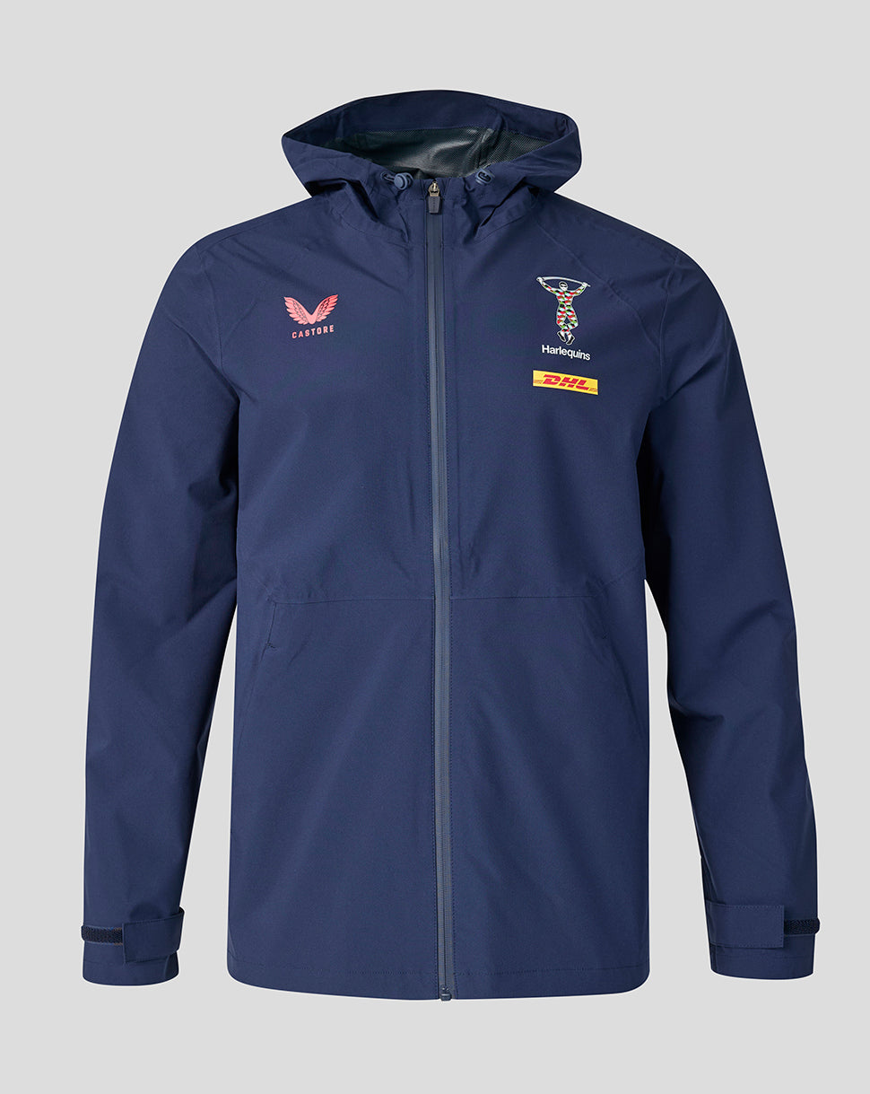 Chaqueta de lluvia Harlequins 26/27 Training unisex - Azul marino