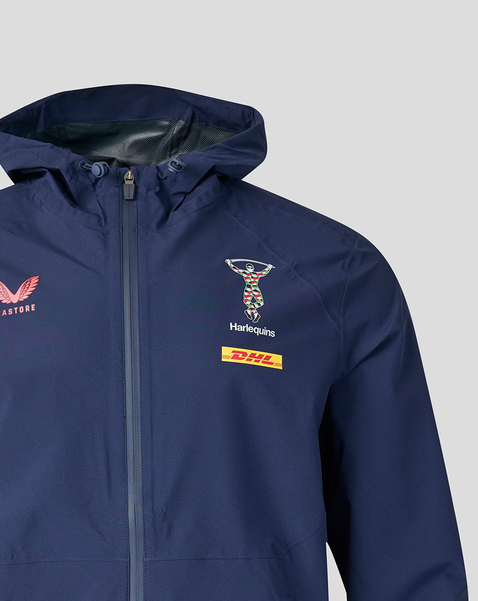 Chaqueta de lluvia Harlequins 26/27 Training unisex - Azul marino