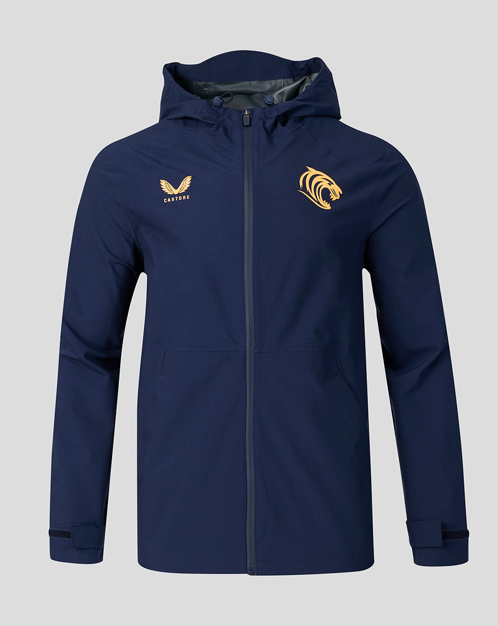 Leicester Tigers Unisex 2026/27 Training Rain Jacket - Navy