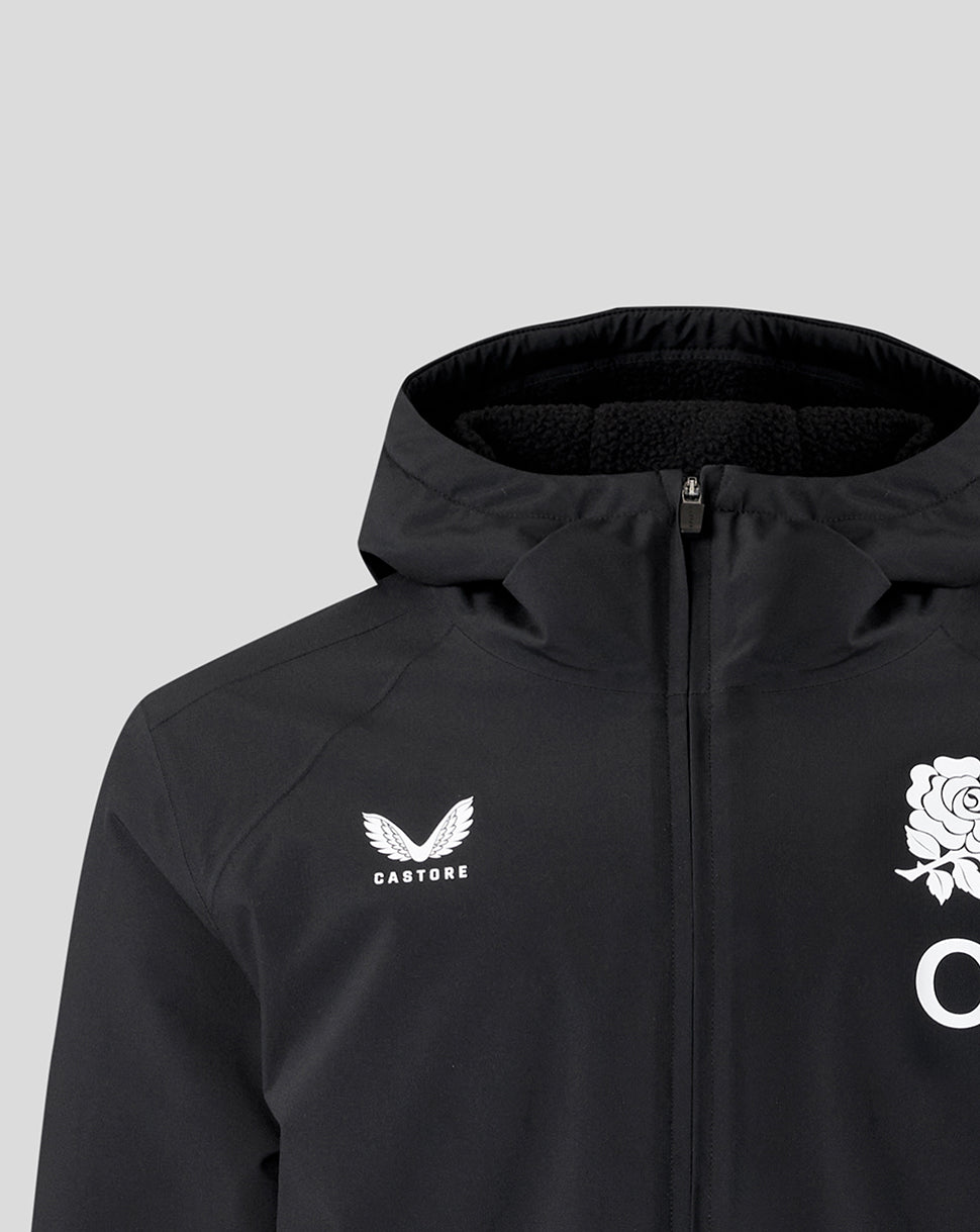 England Rugby Unisex-Trainings-Thermobademantel Grösse 26/27 – Schwarz - Schwarz