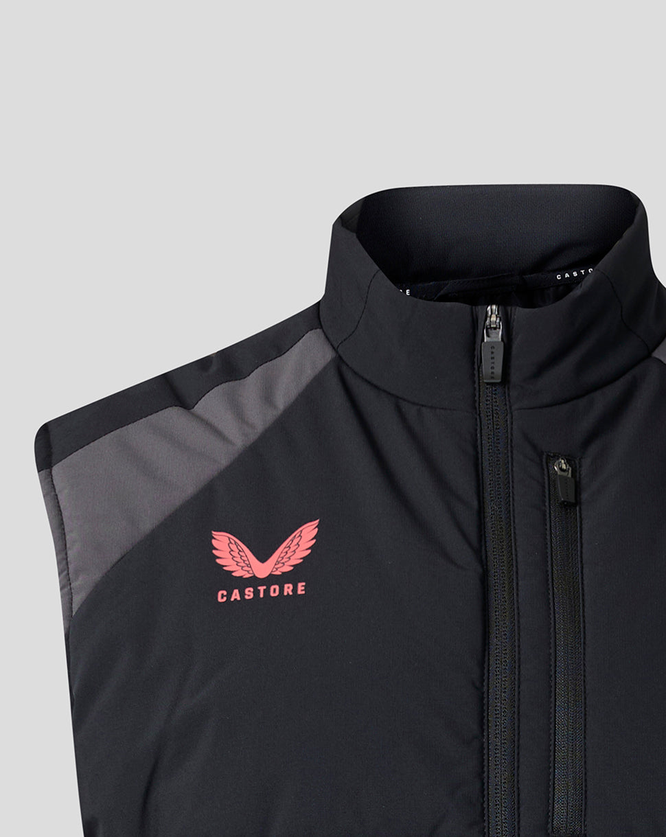 Saracens Unisex 2026/27 Training Weste – Schwarz - Schwarz/Grau