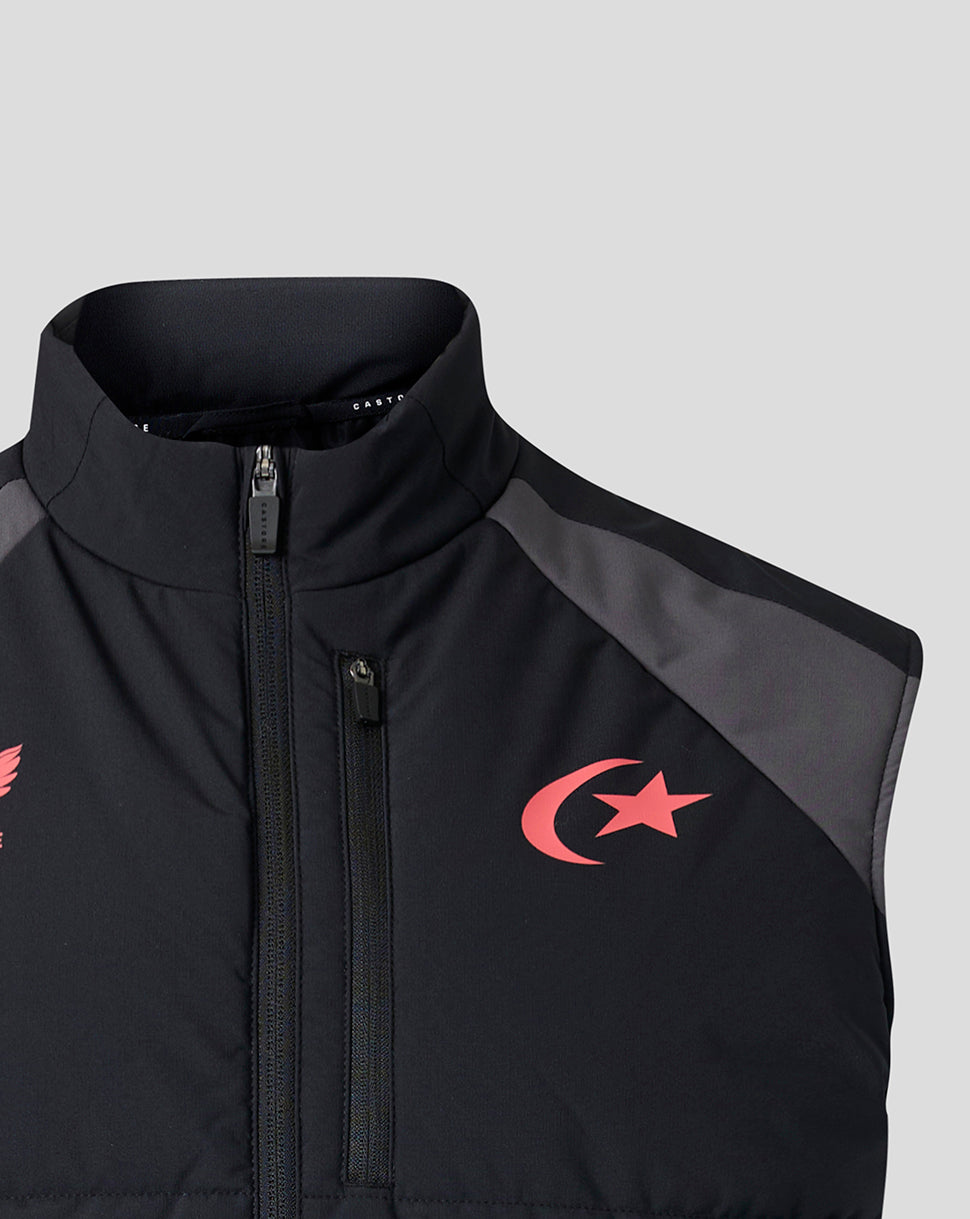 Saracens Unisex 2026/27 Training Weste – Schwarz - Schwarz/Grau