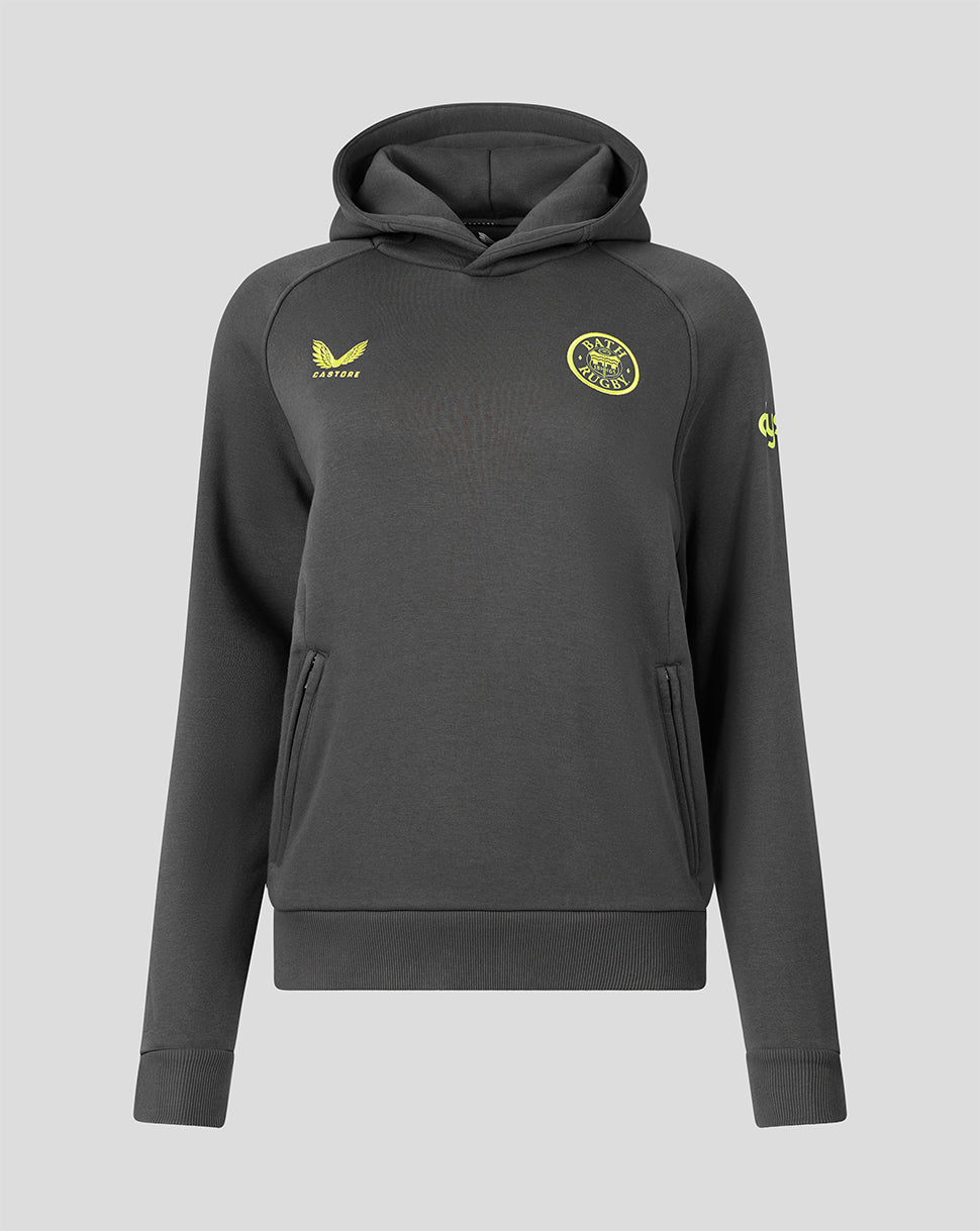 Bath Rugby Damen 2026/27 Travel Adapt Fleece Hoodie - Gunmetal