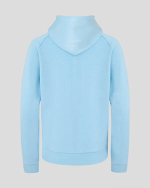 Light blue hoodie on a light gray background