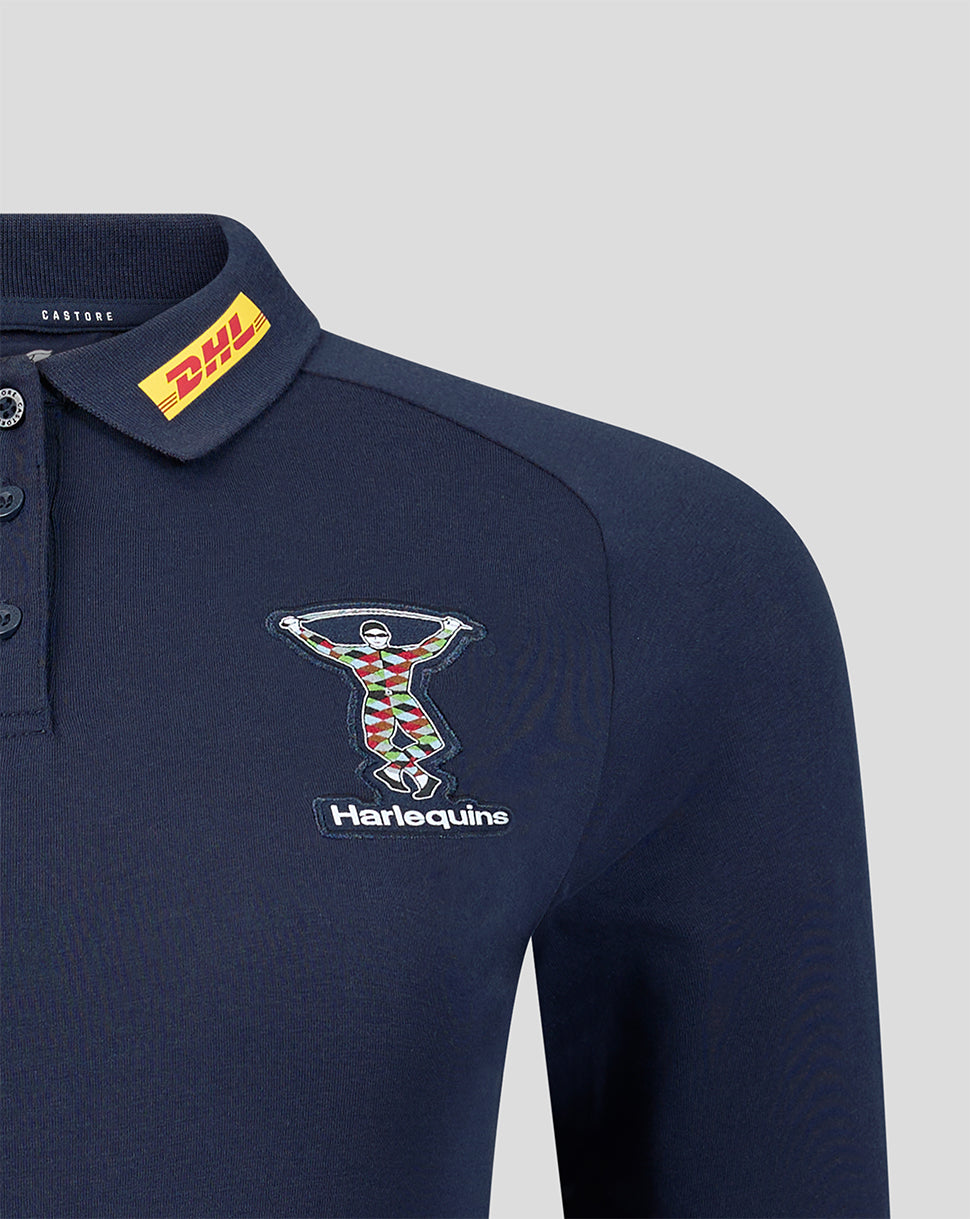 Harlequins Women's 2026/27 Travel Polo - Navy