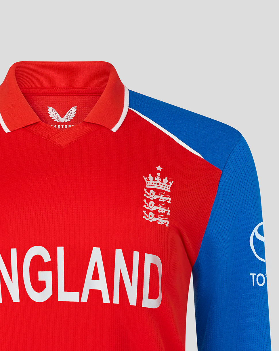 England Cricket Damen-Langarm-Trikot 26/27 T20 WWC Replica - Rot