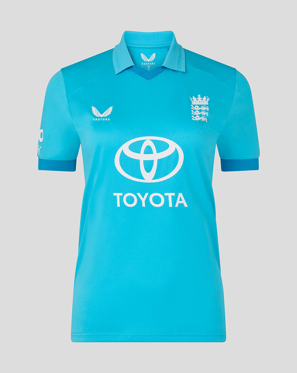 England Cricket Women's 26/27 ODI Pro Short Sleeve Shirt - Blue