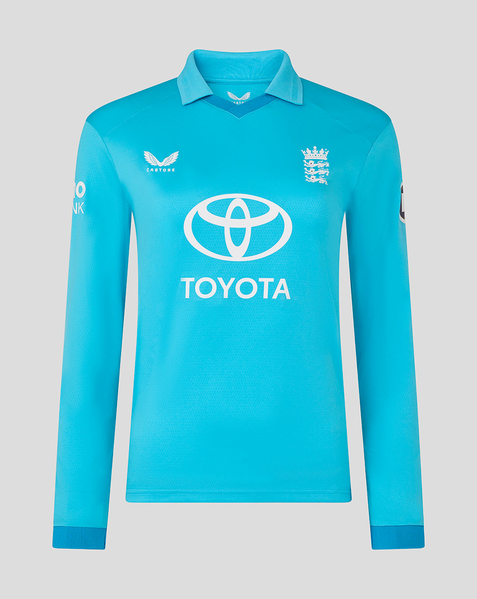 England Cricket Women's 26/27 ODI Pro Long Sleeve Shirt - Blue