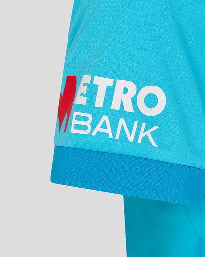 Teal shirt with 'Metro Bank' logo on a light gray background