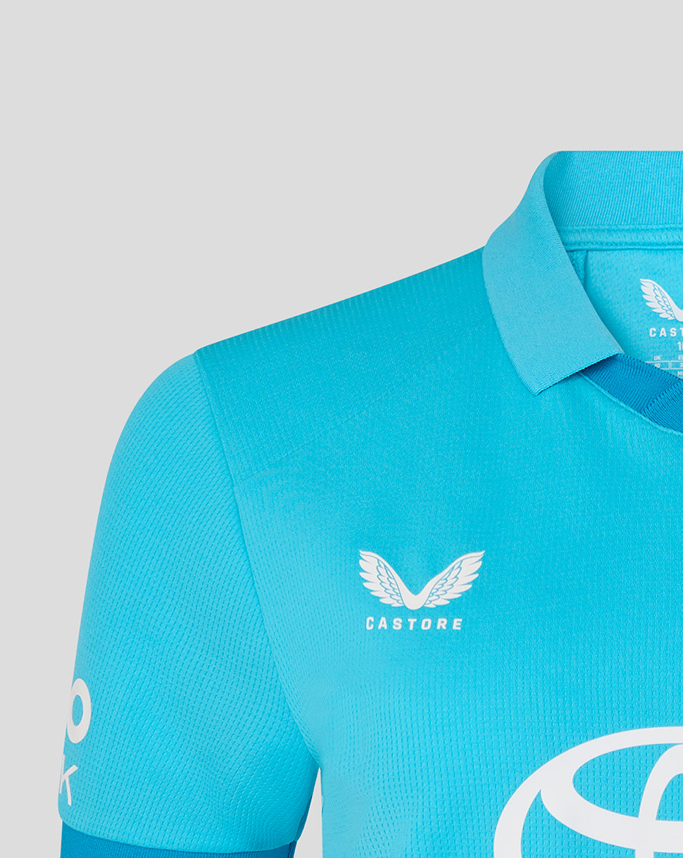 England Cricket Damen-ODI-Replica-Shirt mit kurzen Ärmeln, Grösse 26/27 - Blau