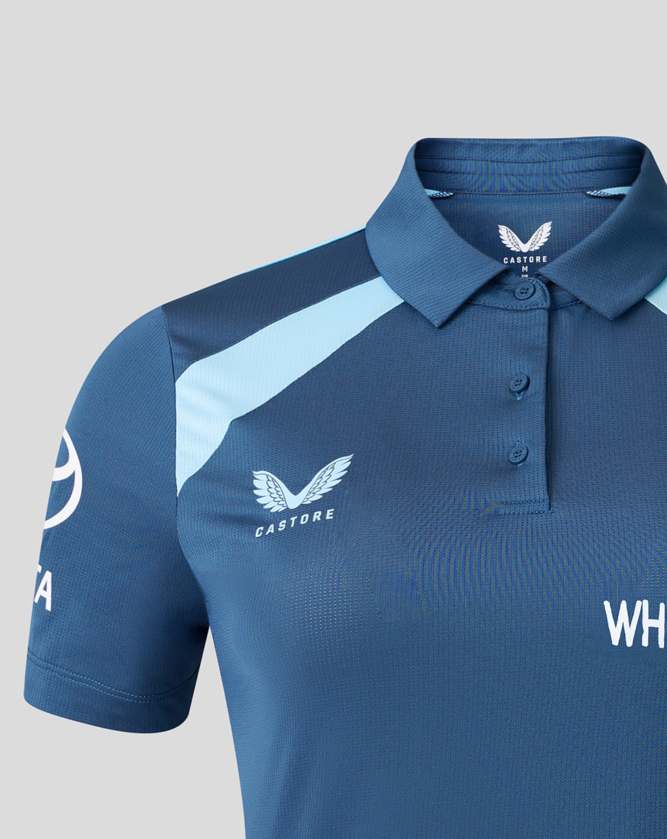 England Cricket Dames 26/27 Training Poloshirt - Blauw
