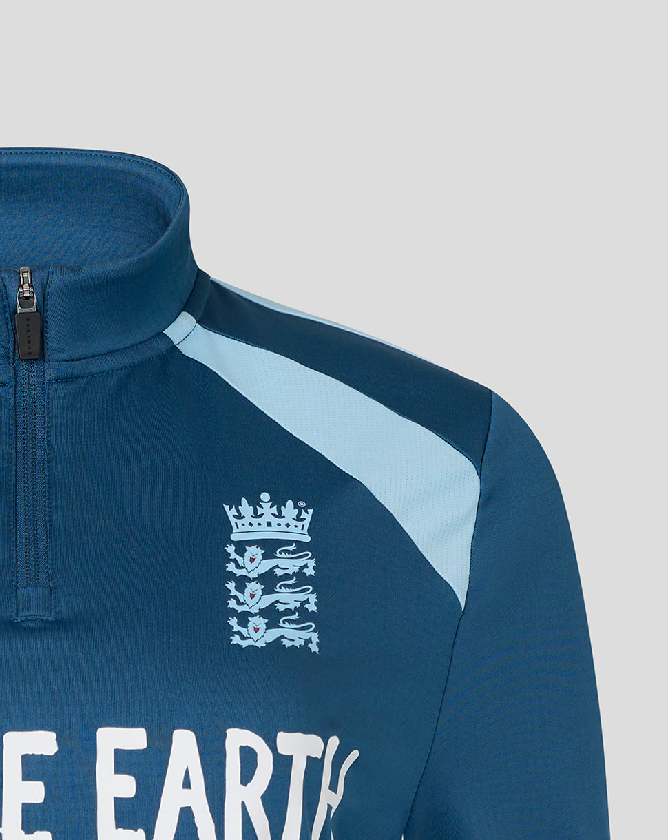 England Cricket Dames 26/27 Training Midlayer Top - Blauw