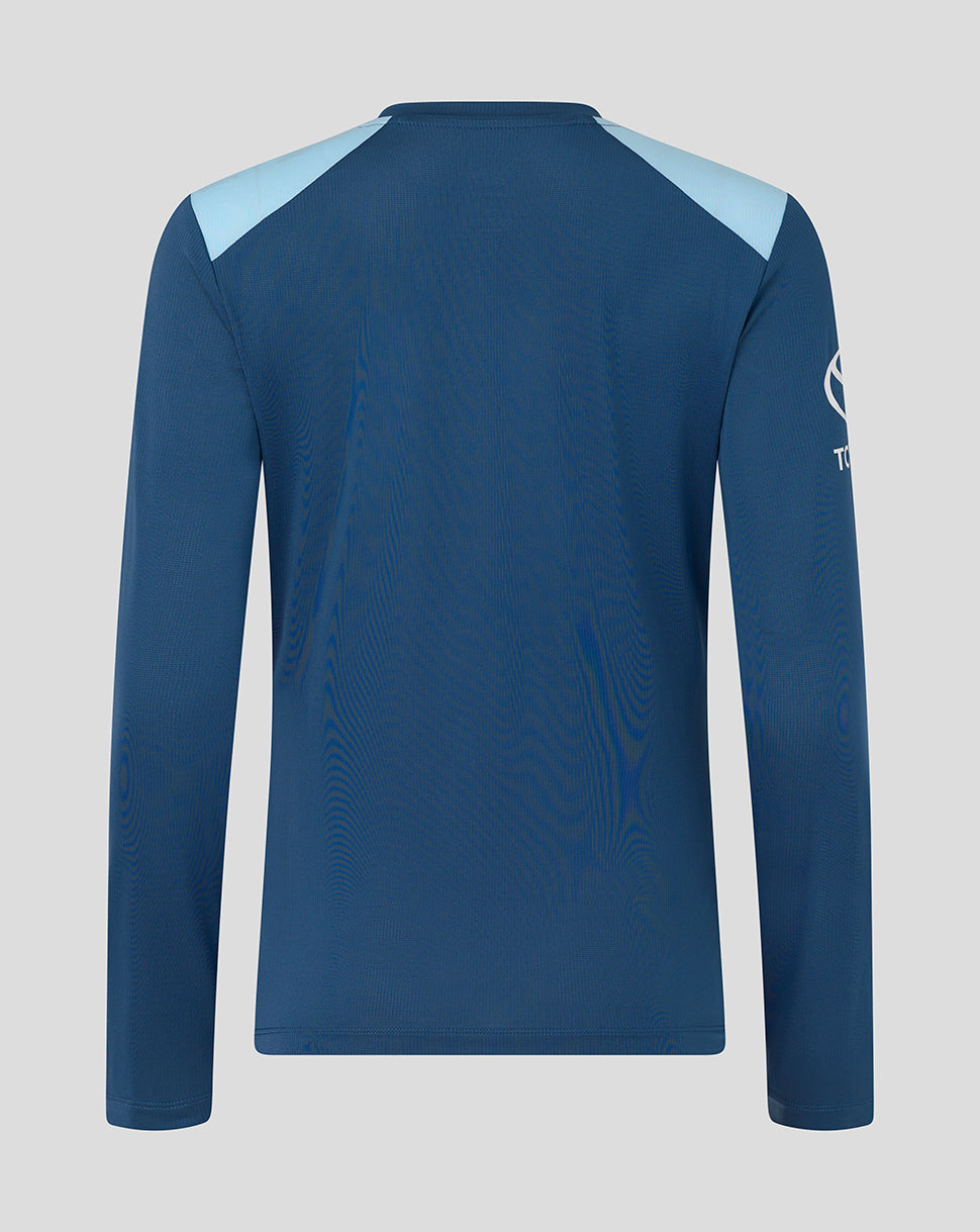 England Cricket Damen 26/27 Training Langarm-T-Shirt - Blau